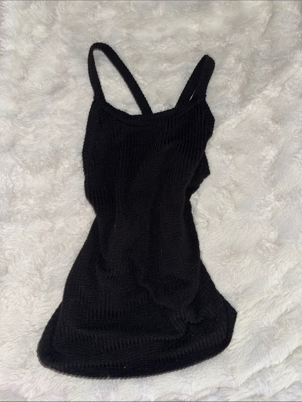 Black Knit Tank Top